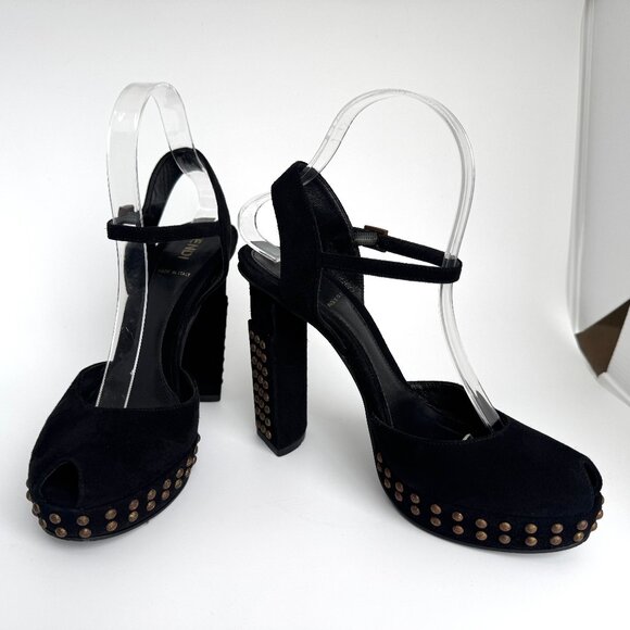 Fendi Suede Stud Heels - Picture 1 of 12